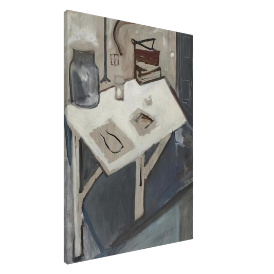 Maria Helena Vieira da Silva - Still Life Blue - 1932 Canvas - 20x30 cm / 8x12 inches-canvas