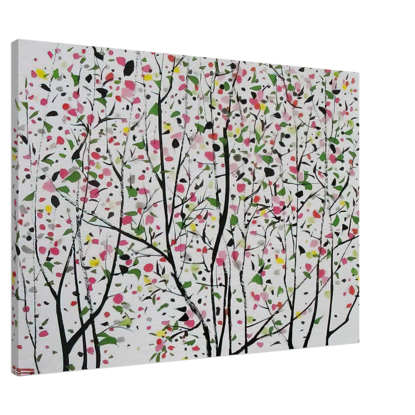 Wu Guanzhong - Untitled - Ink and wash painting, Post-Impressionism Canvas - 20x30 cm / 8x12 inches-canvas