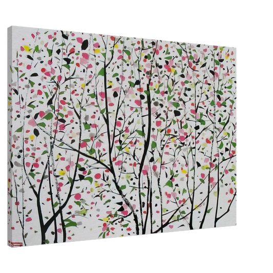 Wu Guanzhong - Untitled - Ink and wash painting, Post-Impressionism Canvas - 20x30 cm / 8x12 inches-canvas