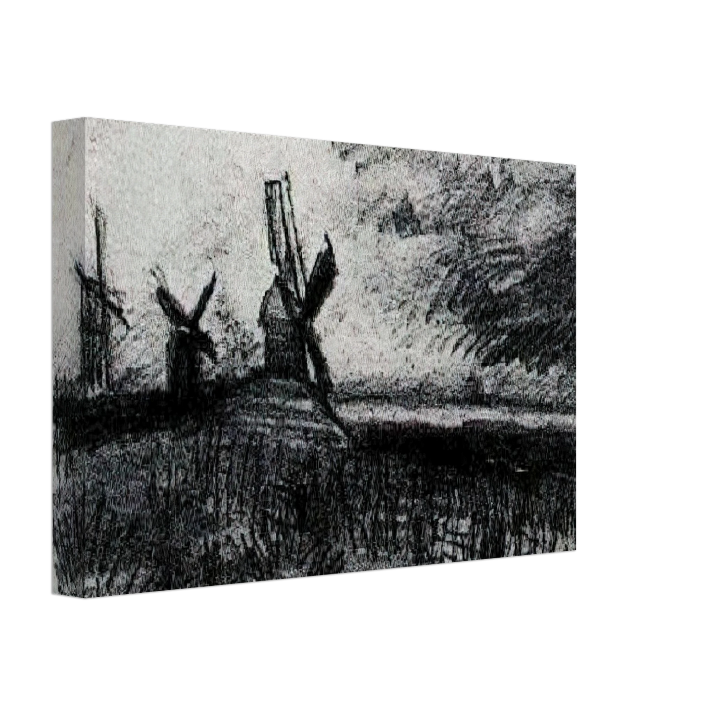 Vincent van Gogh - Windmills at Montmartre Canvas - 70x100 cm / 28x40 inches-canvas