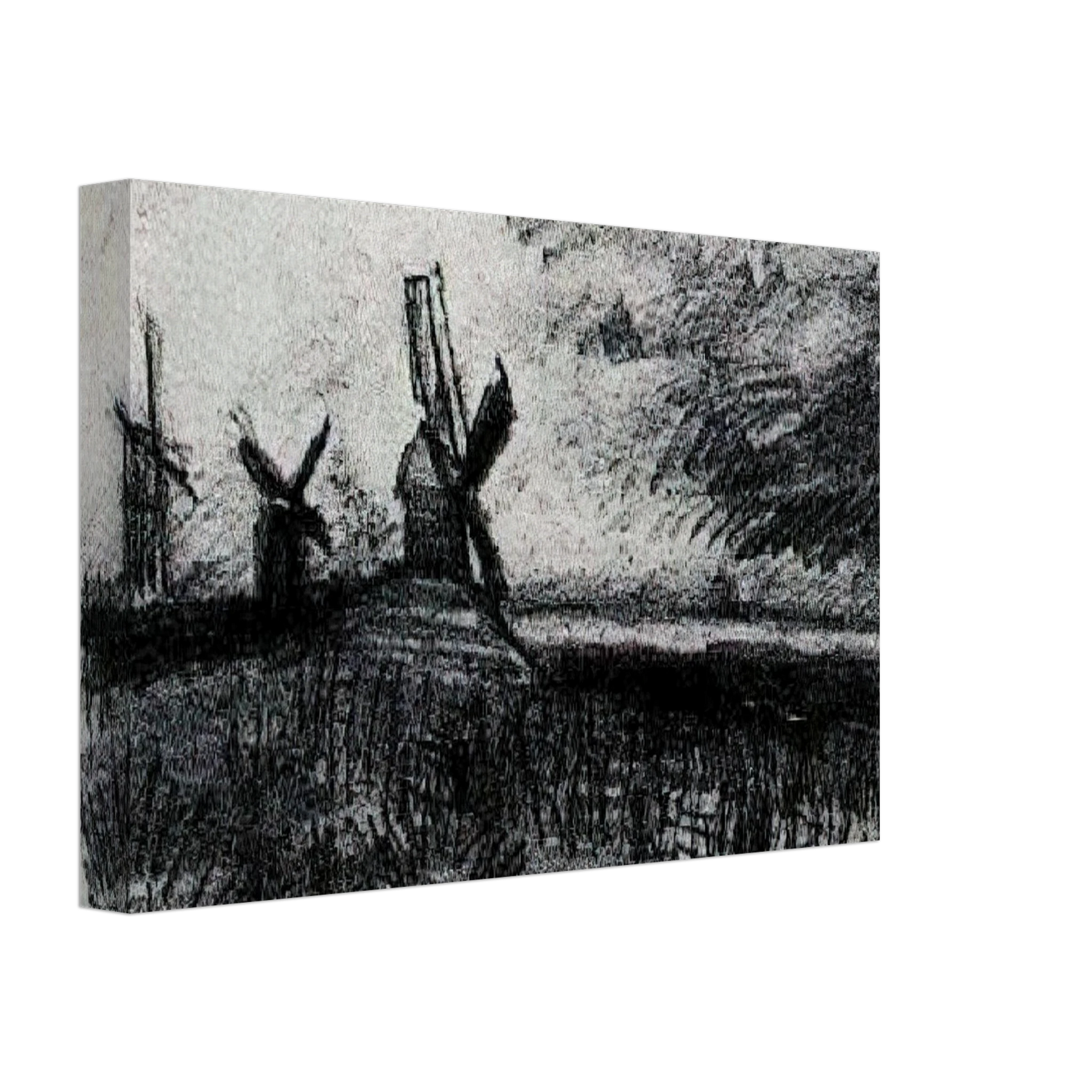 Vincent van Gogh - Windmills at Montmartre Canvas - 70x100 cm / 28x40 inches-canvas