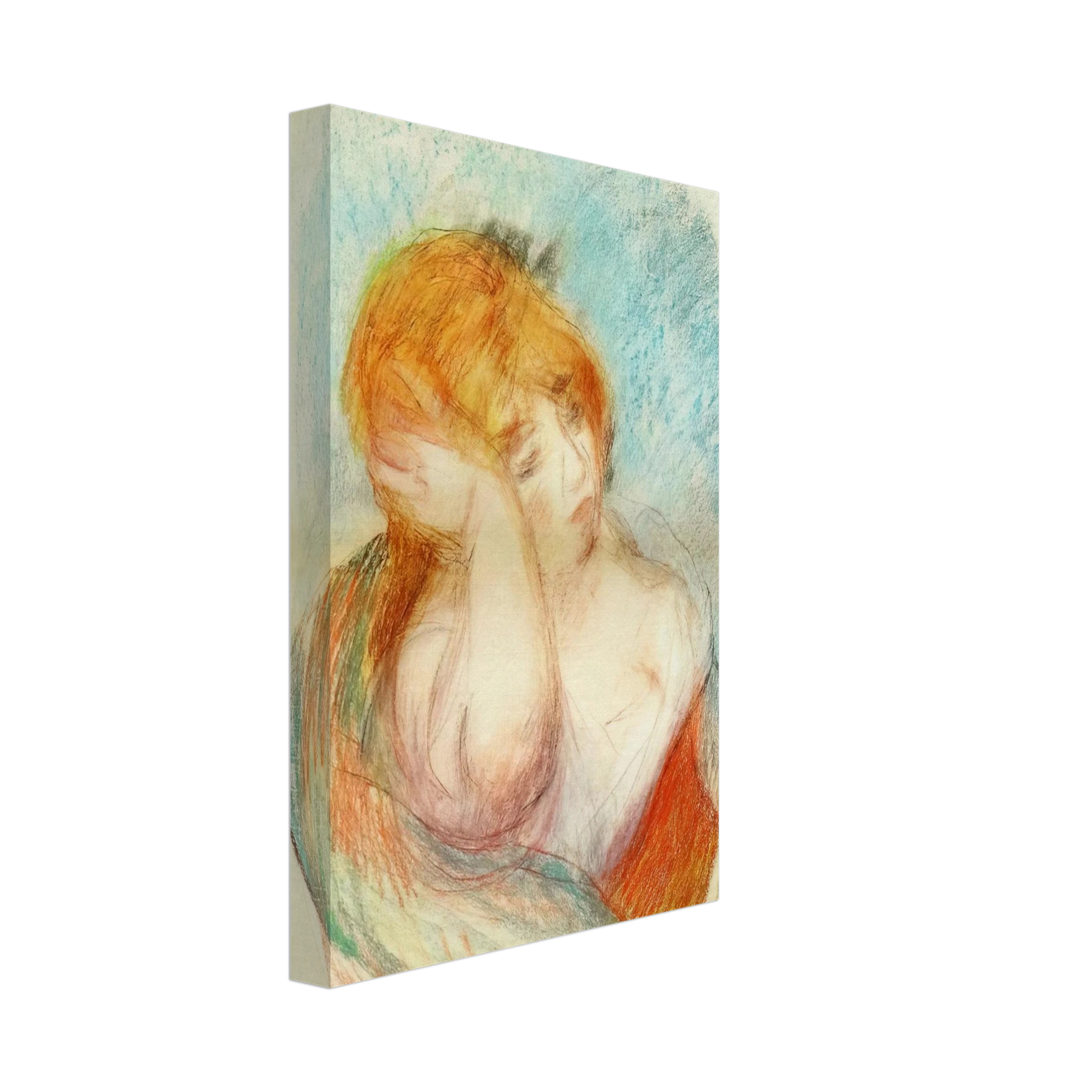 Pierre-Auguste Renoir - Seated Woman Canvas - 70x100 cm / 28x40 inches-canvas