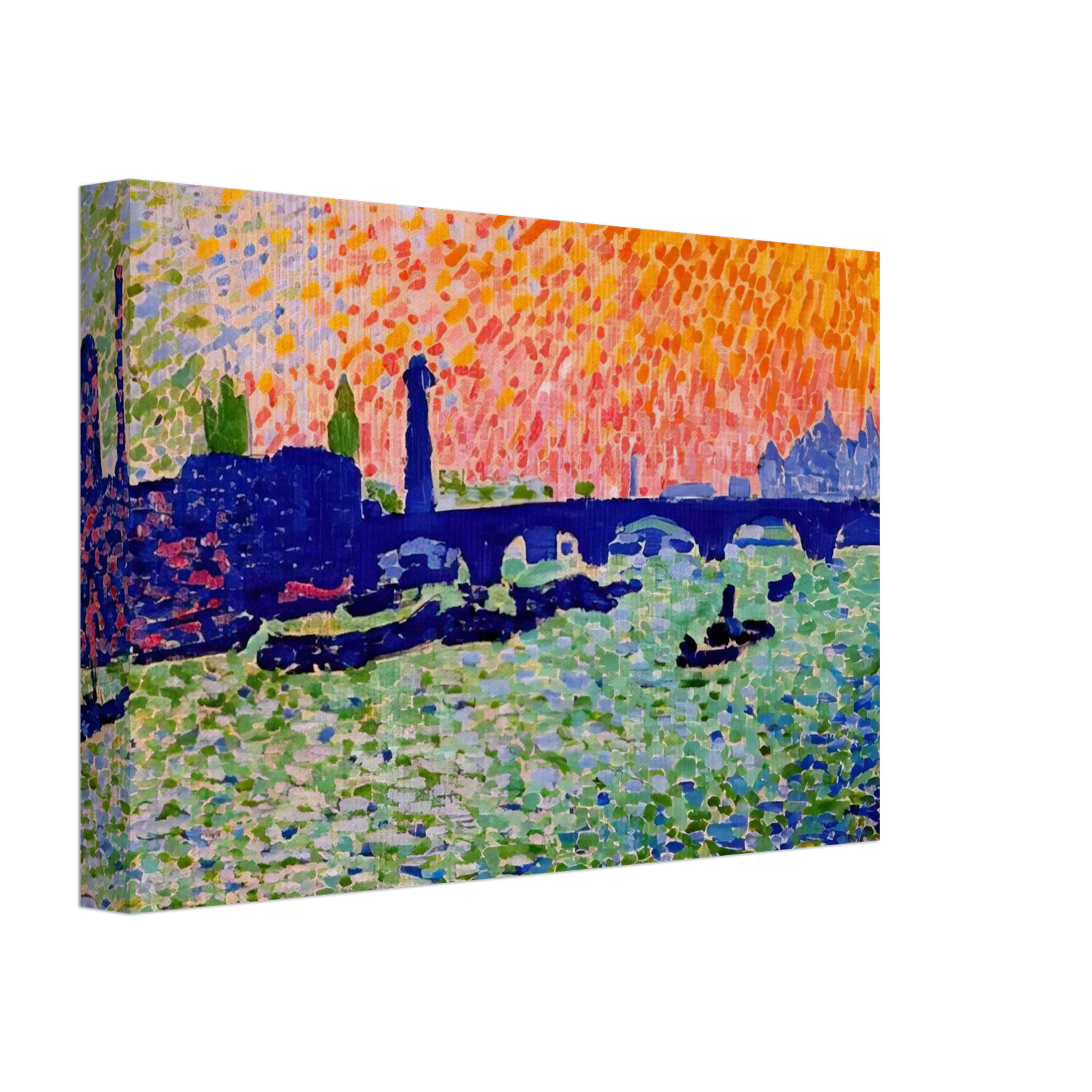 Andre Derain - THE BRIDGE VIEW ON THE RIVER 1905 Canvas - 40x60 cm / 16x24 inches-canvas