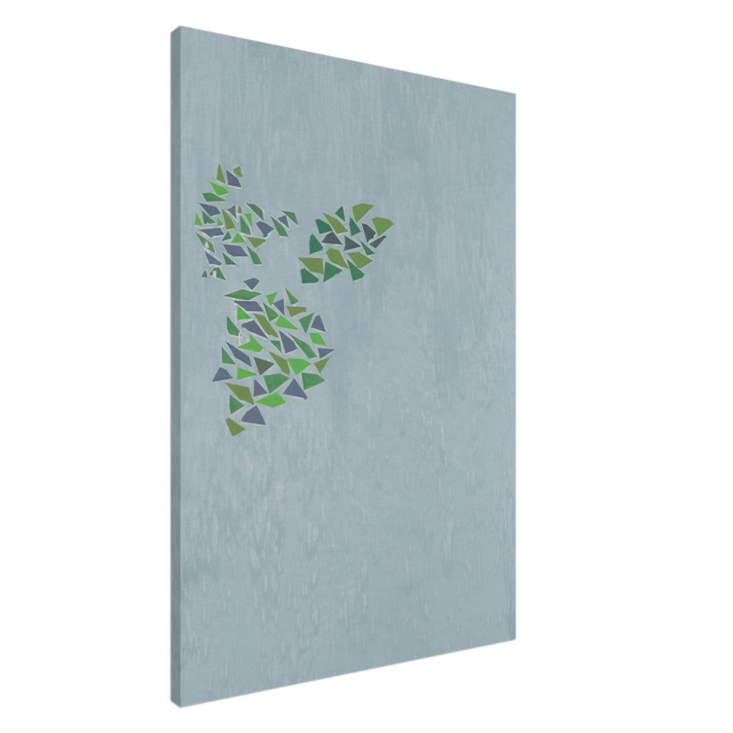 Robert Goodnough - Colors on Blue - Post-Painterly Abstraction Canvas - 20x30 cm / 8x12 inches-canvas