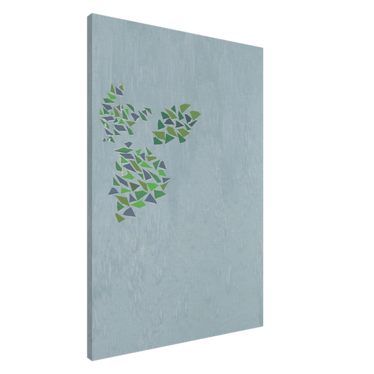 Robert Goodnough - Colors on Blue - Post-Painterly Abstraction Canvas - 20x30 cm / 8x12 inches-canvas