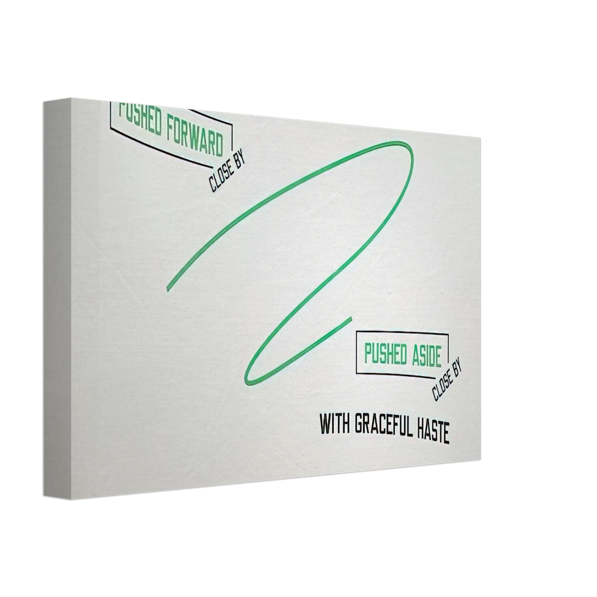 Lawrence Weiner - Pushed Forward... - 2009 Canvas - 40x60 cm / 16x24 inches-canvas