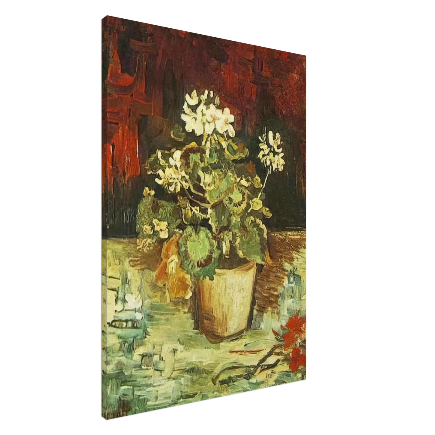 Vincent van Gogh - Geranium in a Flowerpot Canvas - 20x30 cm / 8x12 inches-canvas