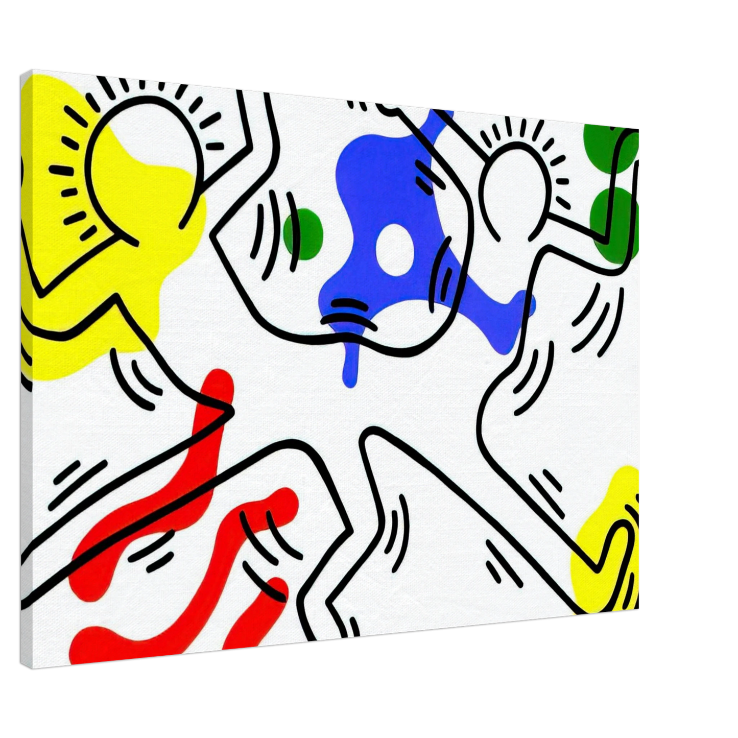 Keith Haring - UNTITLED 1986 Canvas - 20x30 cm / 8x12 inches-canvas