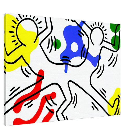 Keith Haring - UNTITLED 1986 Canvas - 20x30 cm / 8x12 inches-canvas