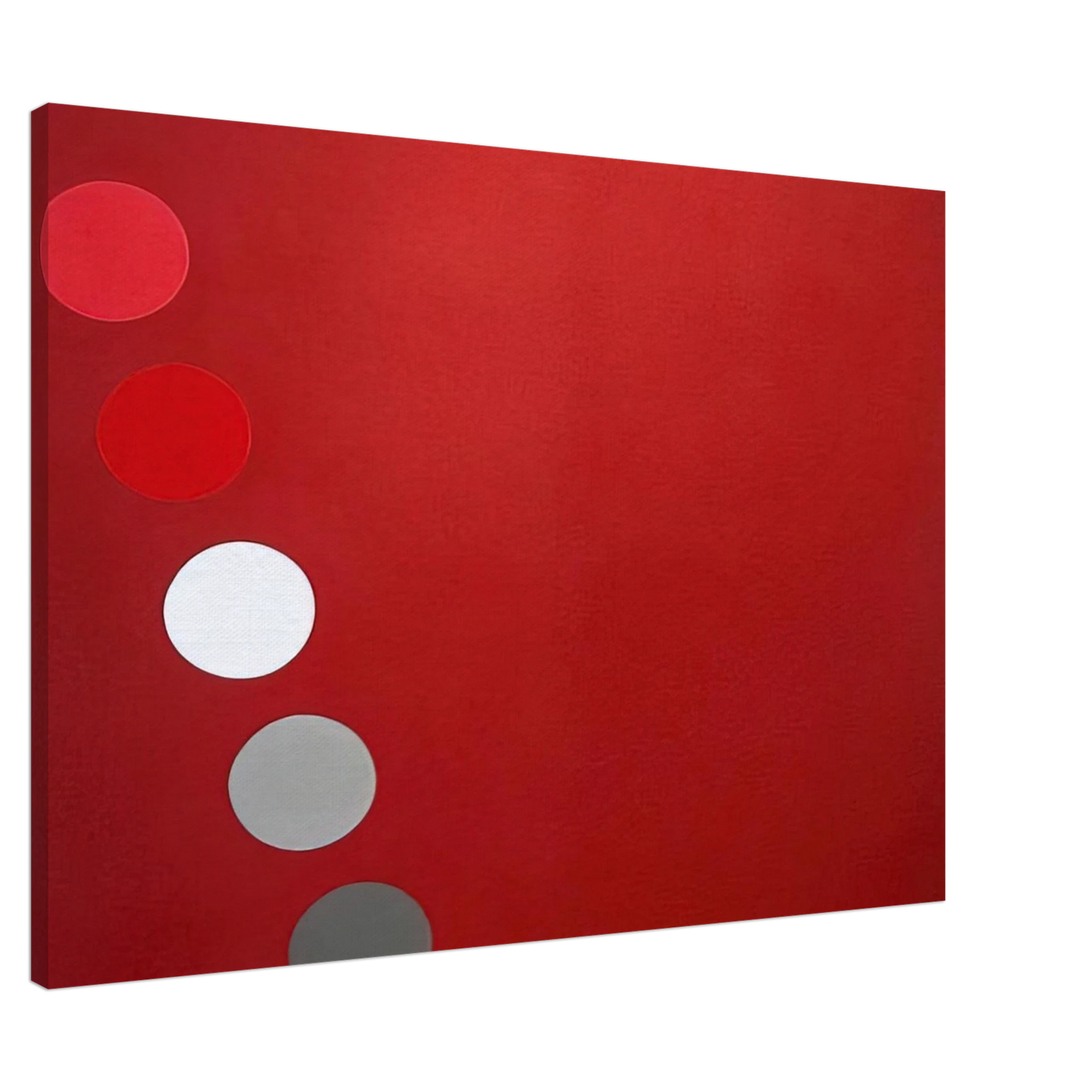 Thomas Downing - Phased Red - 1965 Canvas - 20x30 cm / 8x12 inches-canvas