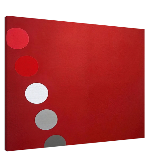 Thomas Downing - Phased Red - 1965 Canvas - 20x30 cm / 8x12 inches-canvas