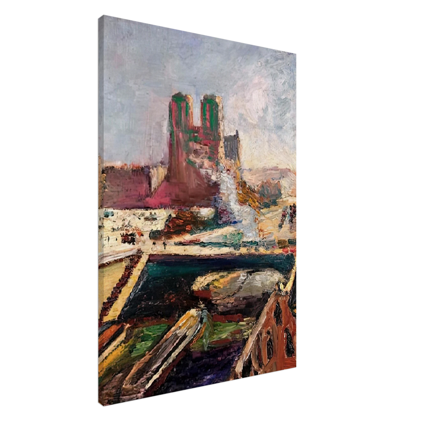 Henri Matisse - NOTRE DAME 1900 Canvas - 20x30 cm / 8x12 inches-canvas