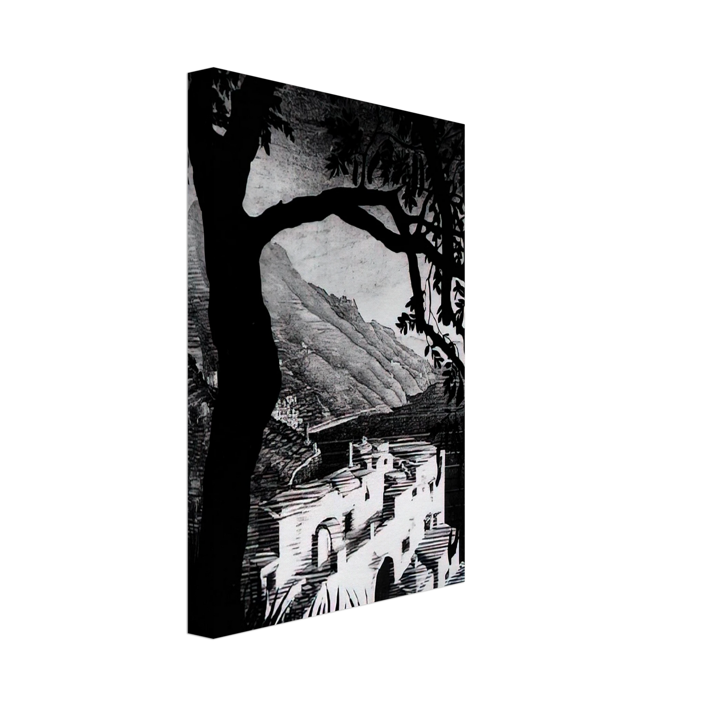 MC Escher - COAST OF AMALFI Canvas - 70x100 cm / 28x40 inches-canvas