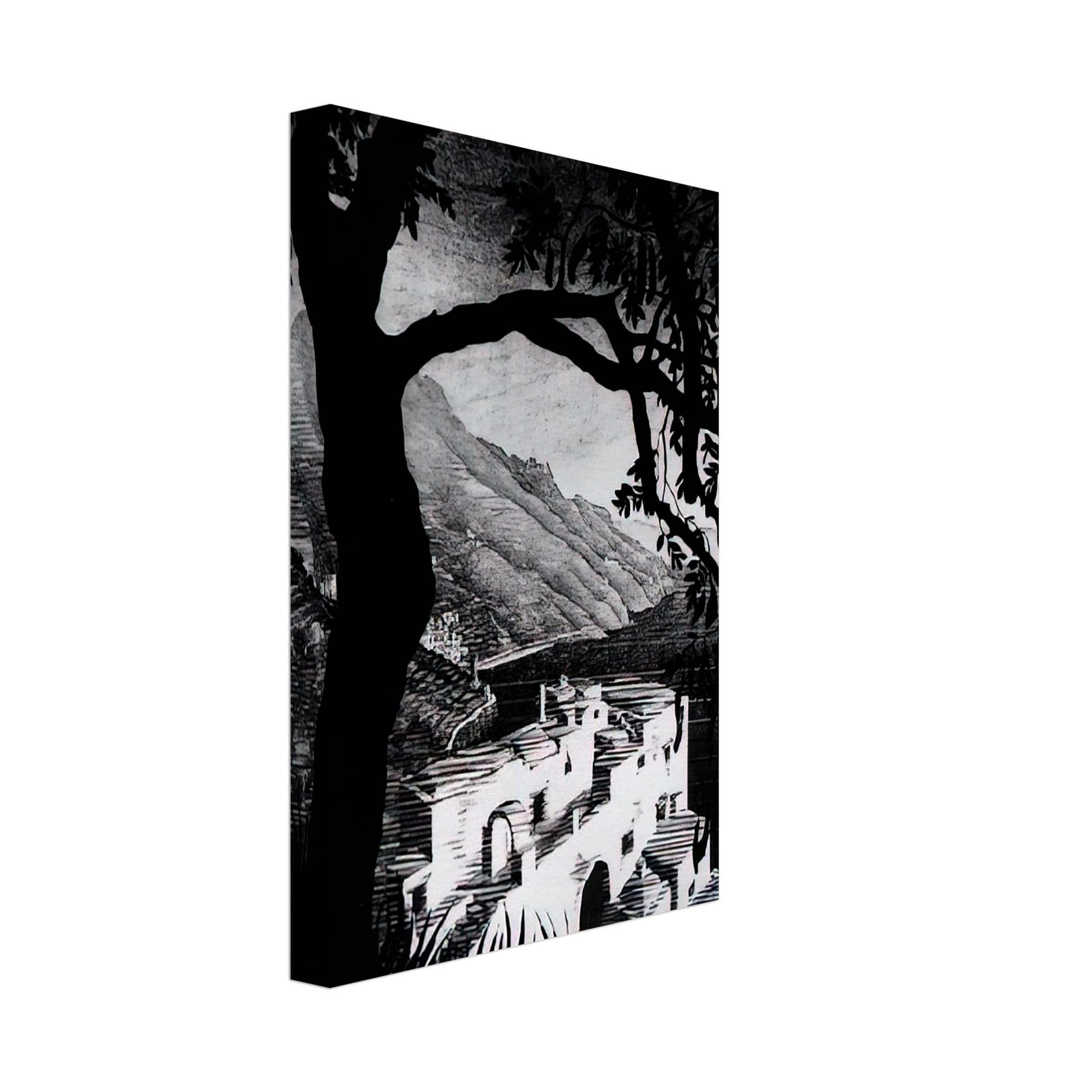 MC Escher - COAST OF AMALFI Canvas - 70x100 cm / 28x40 inches-canvas