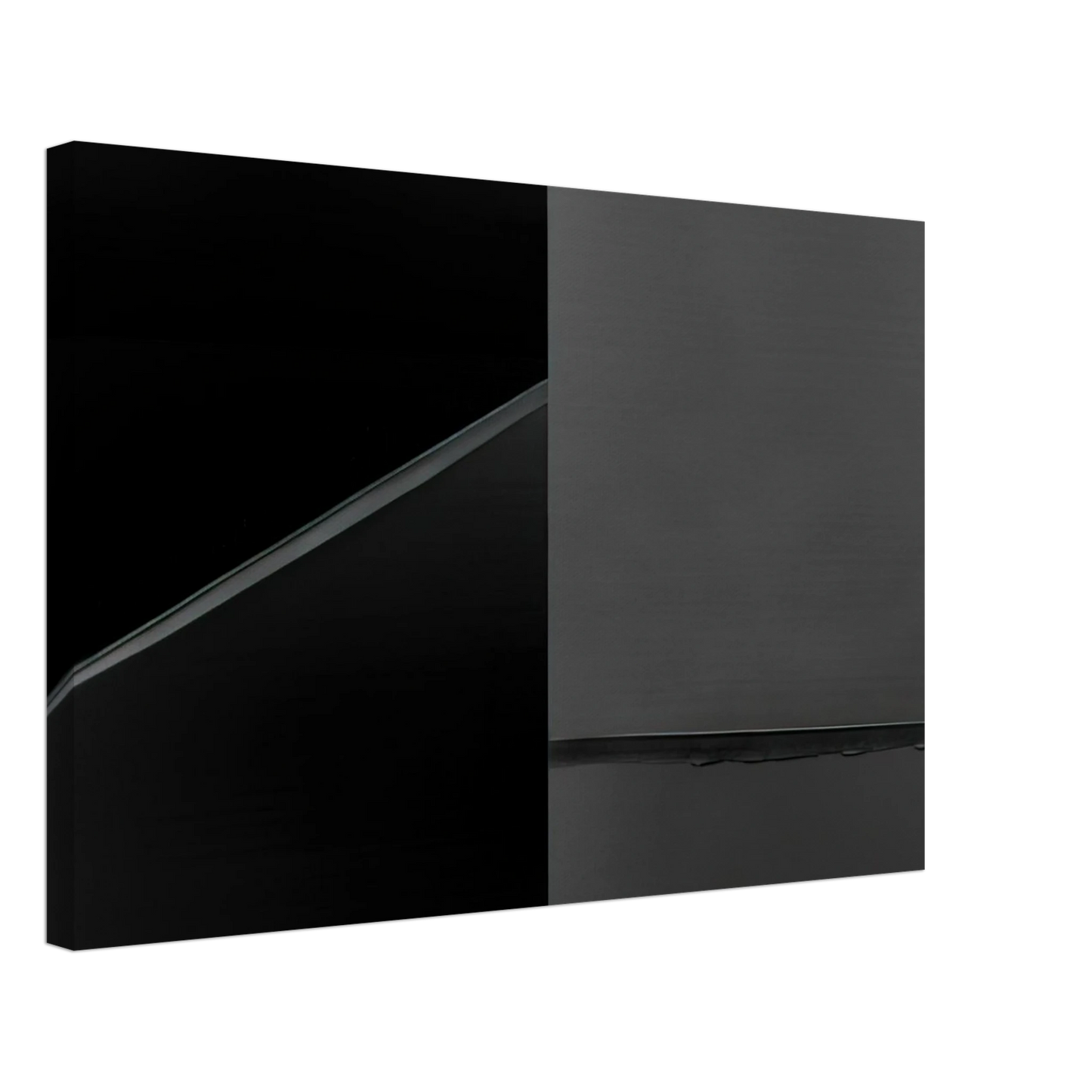 Pierre Soulages - Peinture 222 x 314 cm, 24 fevrier 2008 - 2008 Canvas - 70x100 cm / 28x40 inches-canvas