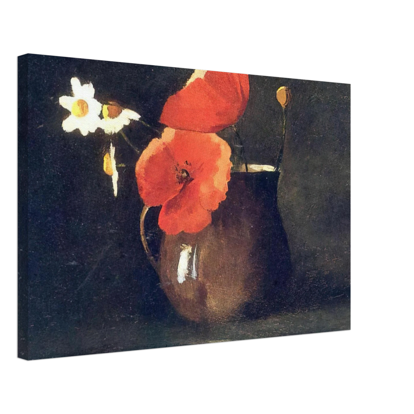 Odilon Redon - FLOWERS IN GREEN VASE Canvas - 40x60 cm / 16x24 inches-canvas