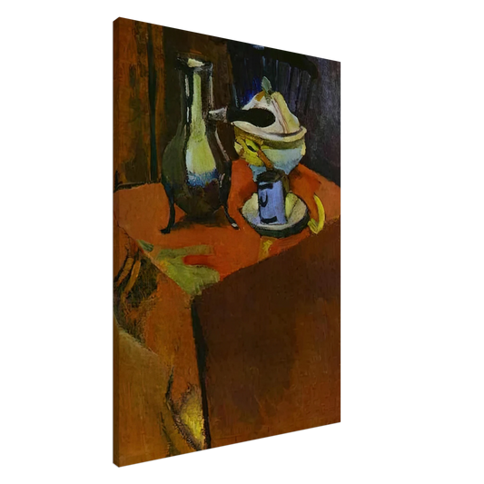 Henri Matisse - DISHES ON A TABLE 1900 Canvas - 20x30 cm / 8x12 inches-canvas
