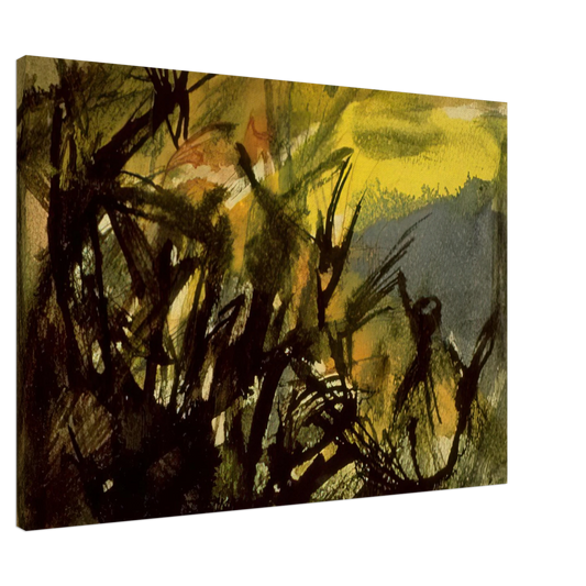 Jean-Paul Riopelle - Conversation Canvas - 20x30 cm / 8x12 inches-canvas