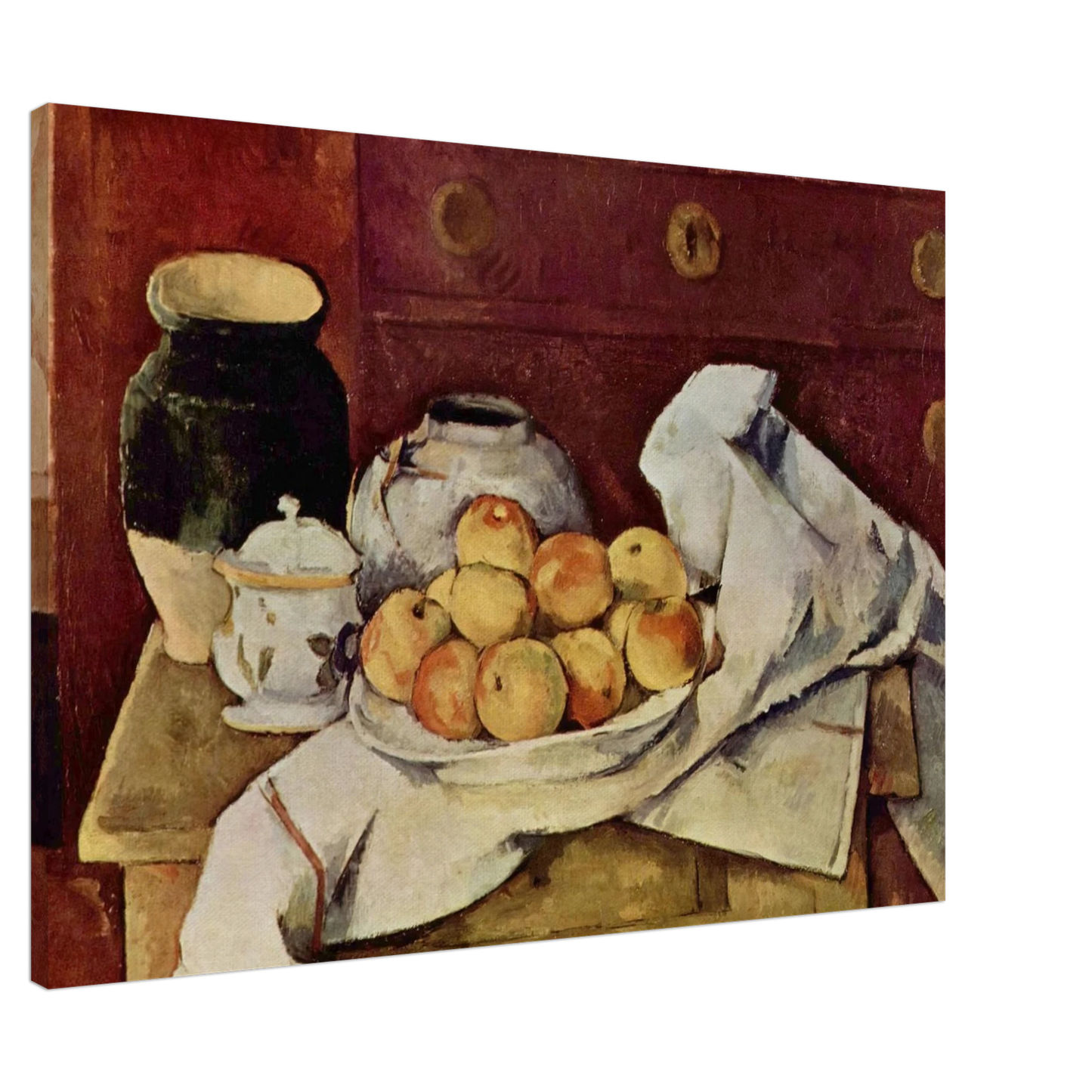 Paul Cezanne - Still Life with a Chest of Drawers Canvas - 20x30 cm / 8x12 inches-canvas