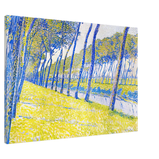 Theo van Rysselberghe - CANAL IN FLANDERS 1894 Canvas - 20x30 cm / 8x12 inches-canvas