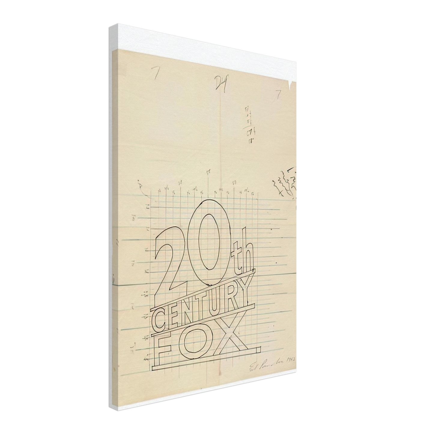 Edward Ruscha - TRADEMARK GRID 1962 Canvas - 40x60 cm / 16x24 inches-canvas