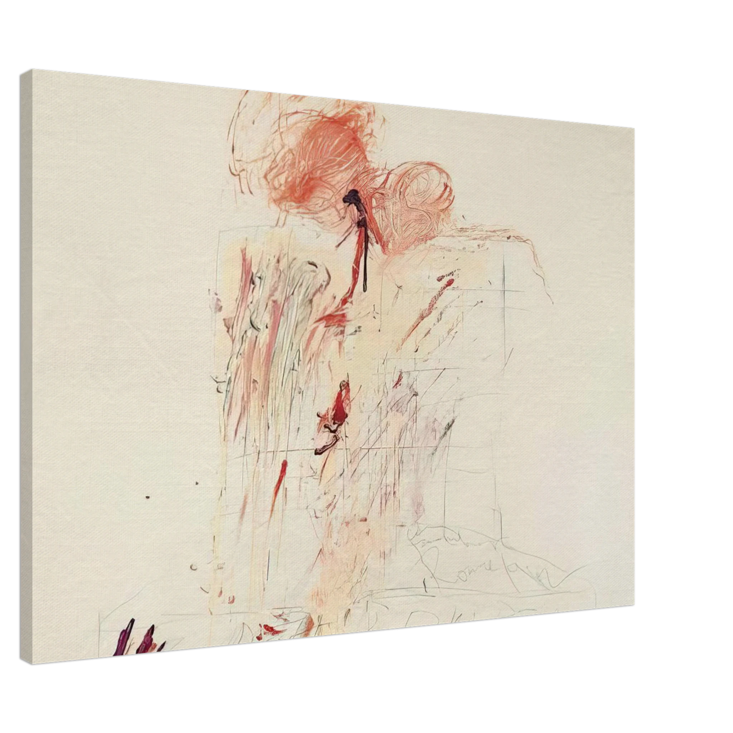 Cy Twombly - Death of Pompey  Rome  Canvas - 20x30 cm / 8x12 inches-canvas