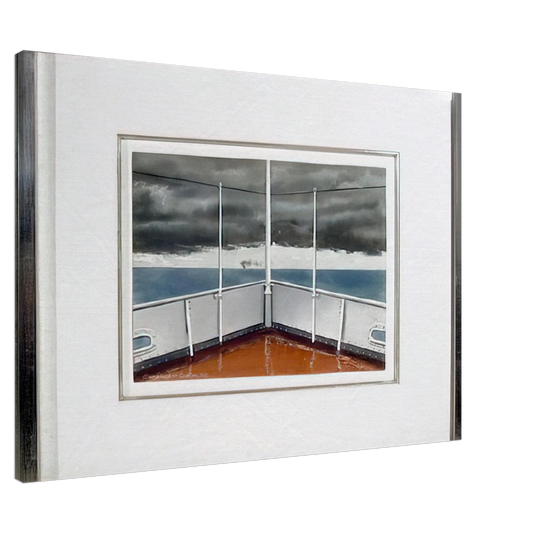 Clarence Holbrook Carter - On the Great Lakes - 1953 Canvas - 20x30 cm / 8x12 inches-canvas