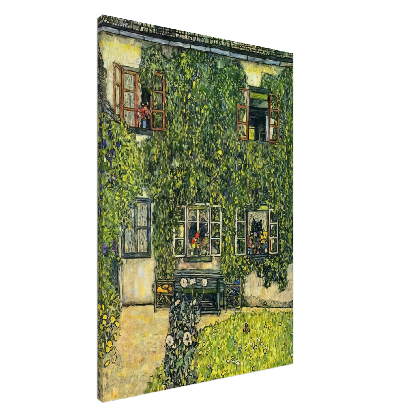 Gustav Klimt - THE HOUSE OF GUARDABOSCHI Canvas - 20x30 cm / 8x12 inches-canvas