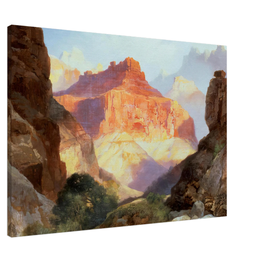 Thomas Moran - Under the Red Wall Canvas - 20x30 cm / 8x12 inches-canvas