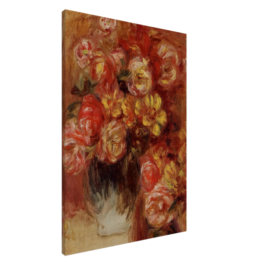 Pierre-Auguste Renoir - Vase of Roses Canvas - 20x30 cm / 8x12 inches-canvas