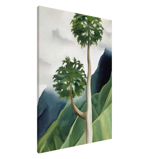 Georgia O'Keeffe - Papaya Tree-Iao Valley Canvas - 20x30 cm / 8x12 inches-canvas