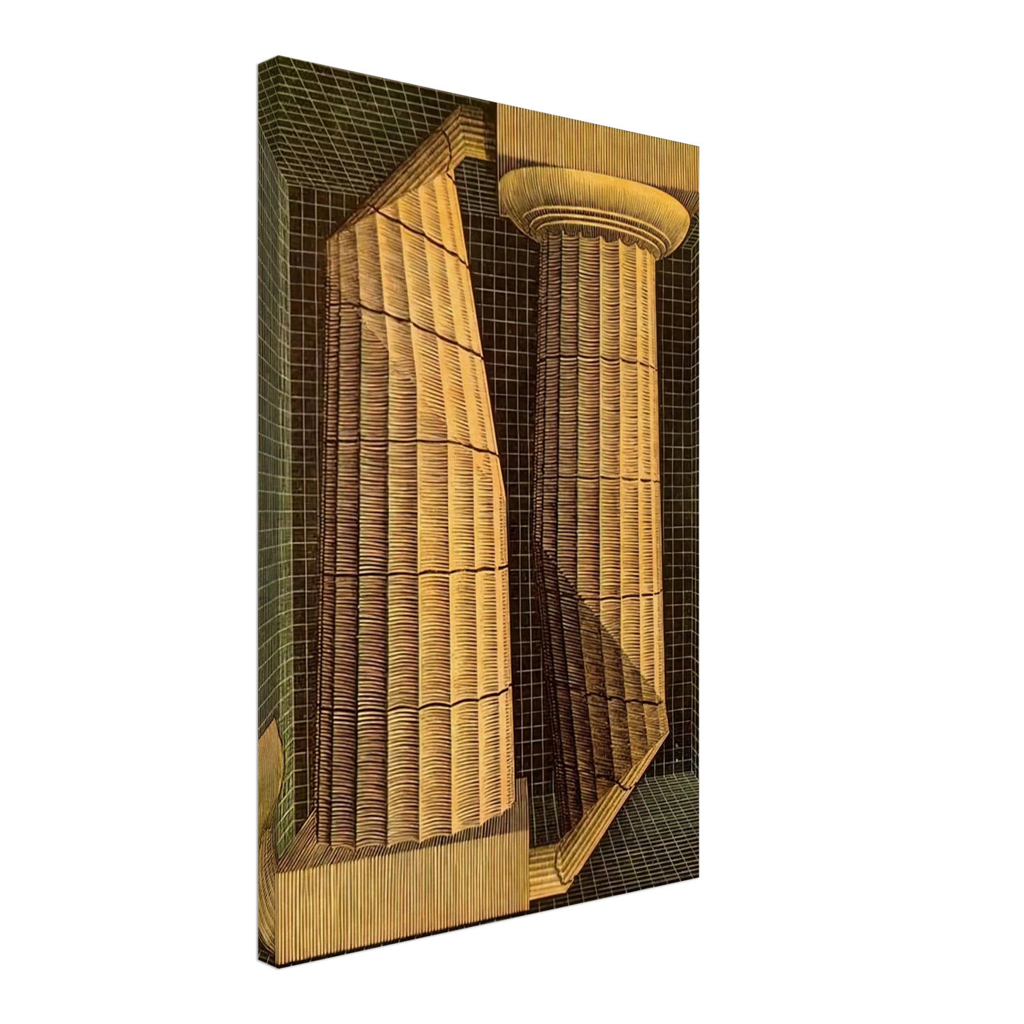 MC Escher - DORIC COLUMNS Canvas - 70x100 cm / 28x40 inches-canvas