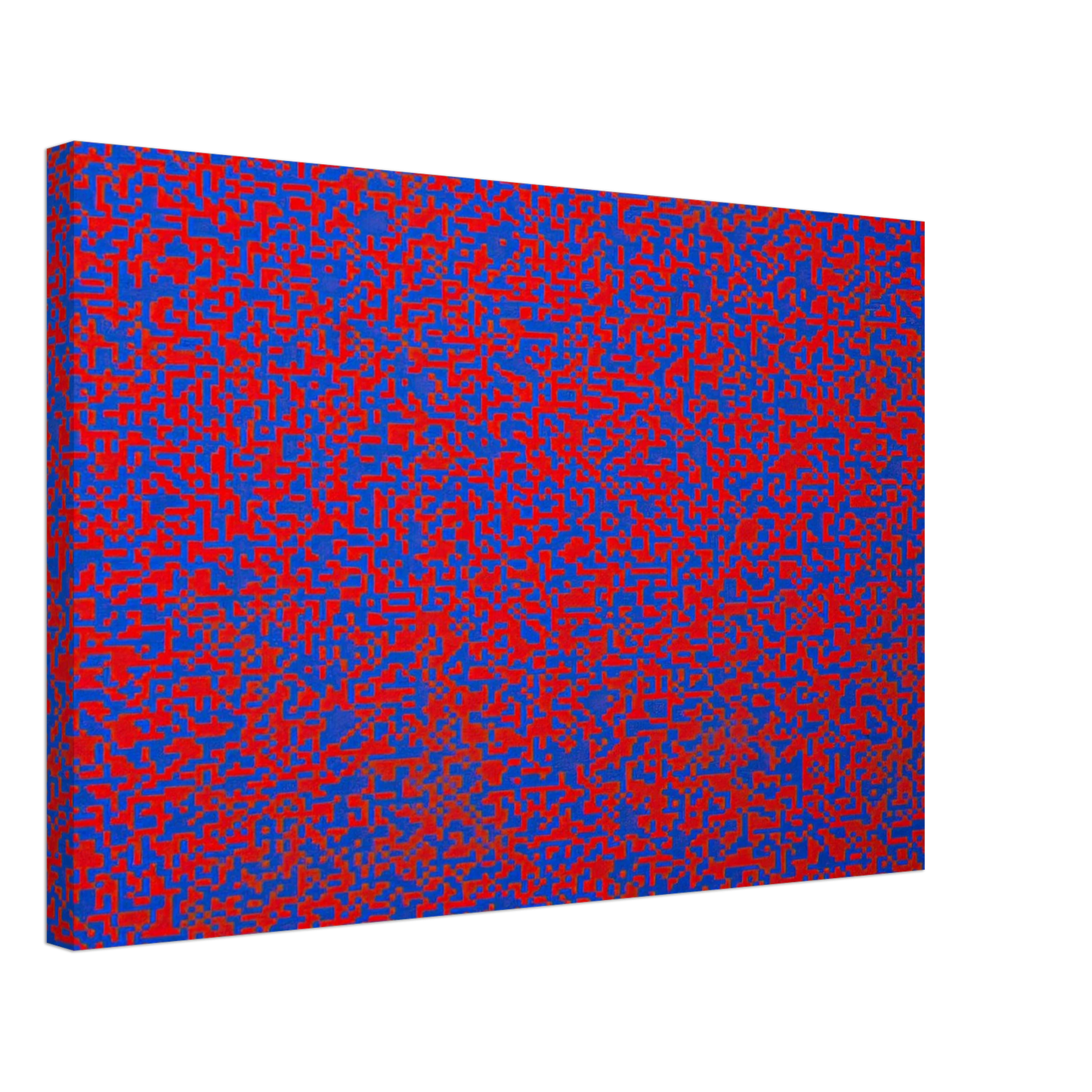 Francois Morellet - Random Distribution of 40,000 Squares Using the Odd and Even Numbers of a Telephone Directory detail - 1971 Canvas - 70x100 cm / 28x40 inches-canvas