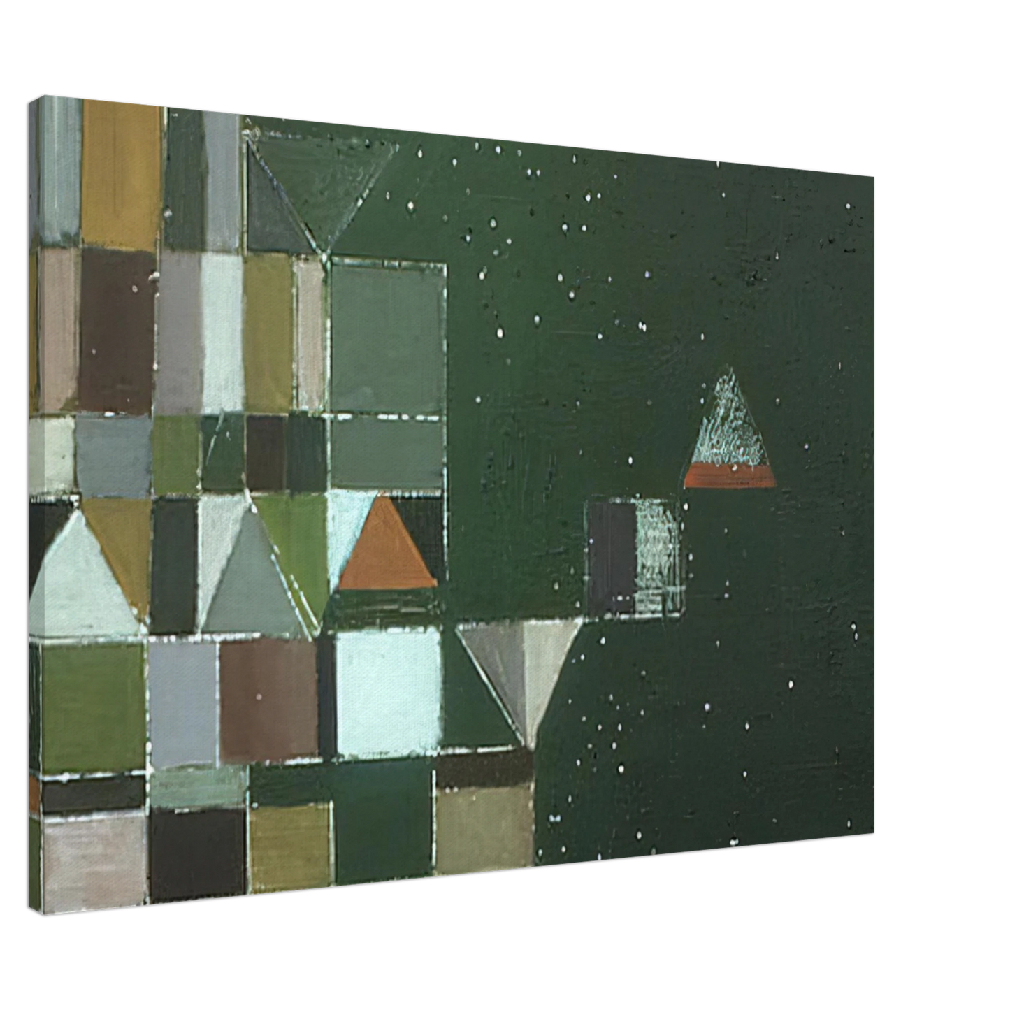 Victor Pasmore - SQUARE MOTIF GREEN LILAC 1948 Canvas - 20x30 cm / 8x12 inches-canvas