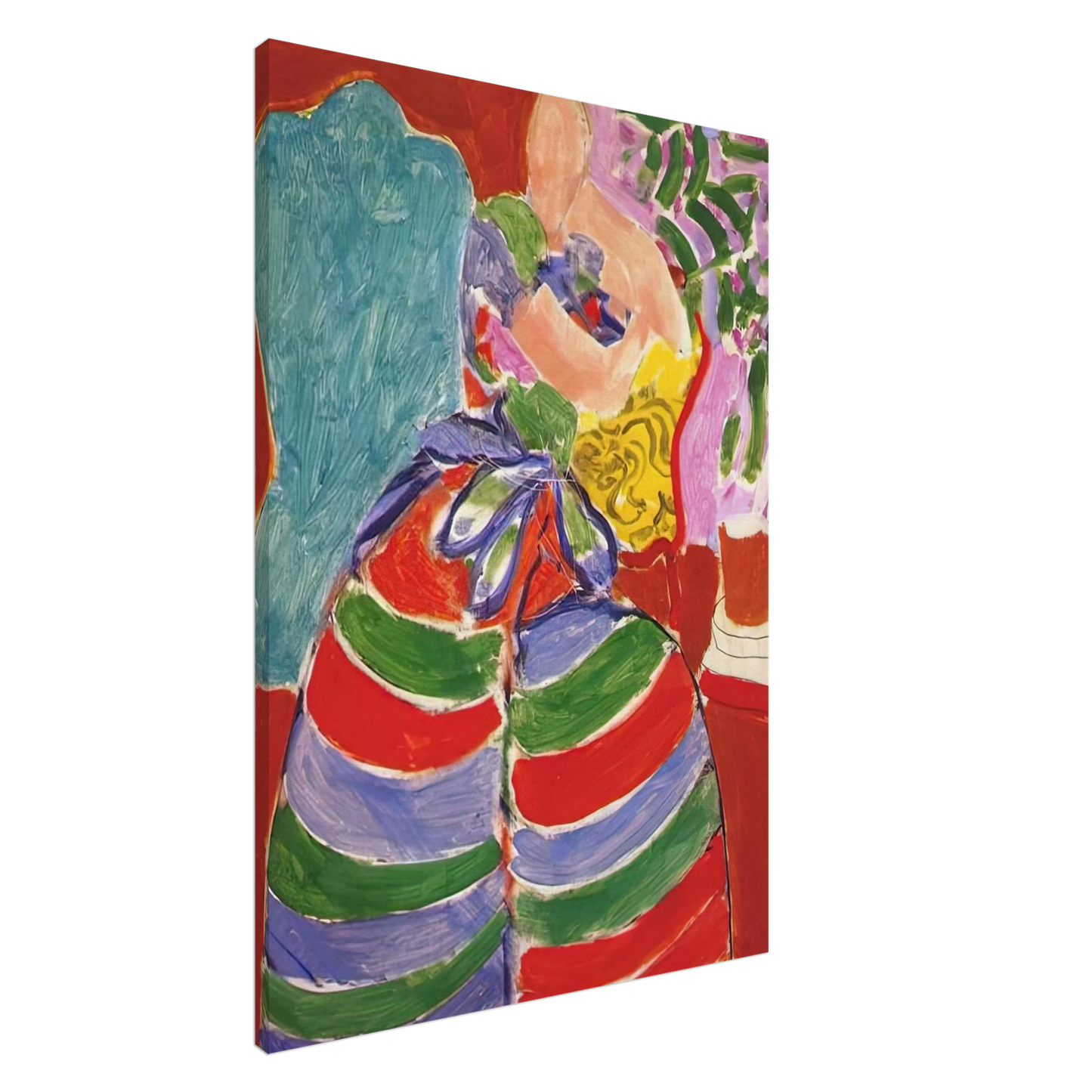 Henri Matisse - THE STRIPED DRESS 1938 Canvas - 20x30 cm / 8x12 inches-canvas