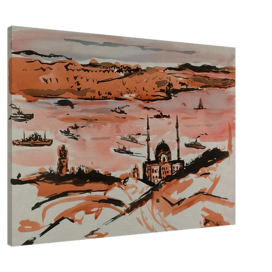 Ivan Albright - NILE RIVER AT ASWAN EGYPT 1960 Canvas - 20x30 cm / 8x12 inches-canvas