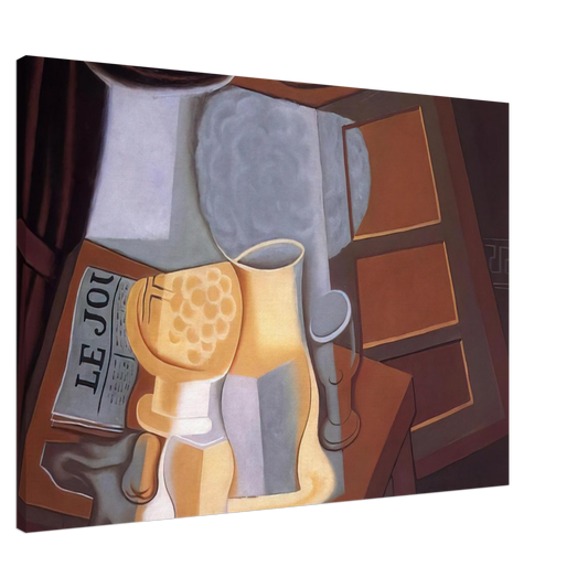 Juan Gris - THE TABLE IN FRONT OF THE WINDOW 1921 Canvas - 20x30 cm / 8x12 inches-canvas