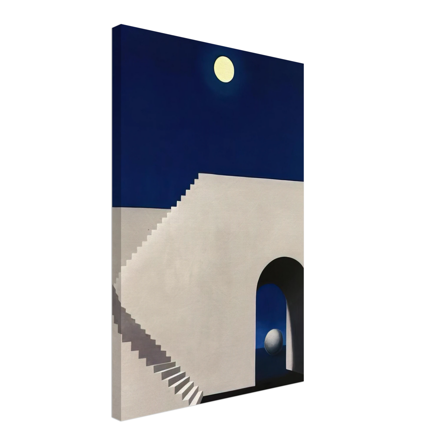 Rene Magritte - ARCHITECTURE AU CLAIR DE LUNE 1956 Canvas - 70x100 cm / 28x40 inches-canvas