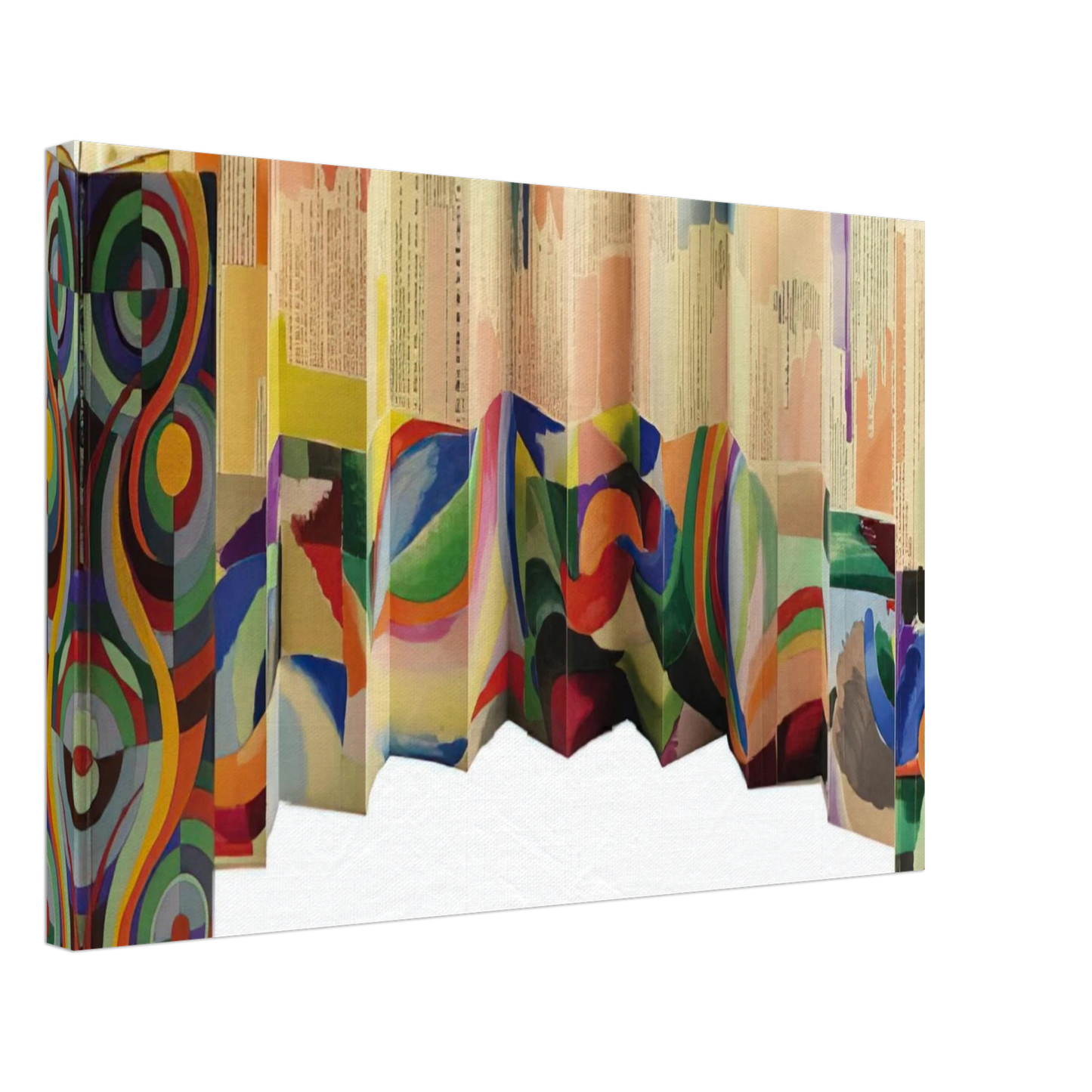 Sonia Delaunay - PROSE OF THE TRANS SIBERIAN AND OF LITTLE JEHANNE OF FRANCE 1913 Canvas - 40x60 cm / 16x24 inches-canvas