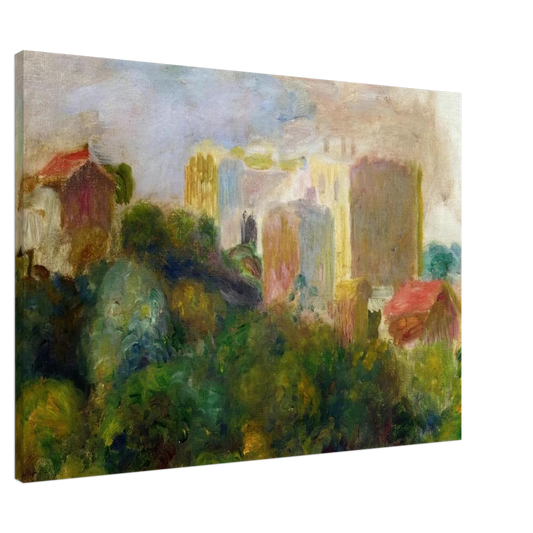 Pierre-Auguste Renoir - View from Renoir's Garden in Montmartre Canvas - 20x30 cm / 8x12 inches-canvas