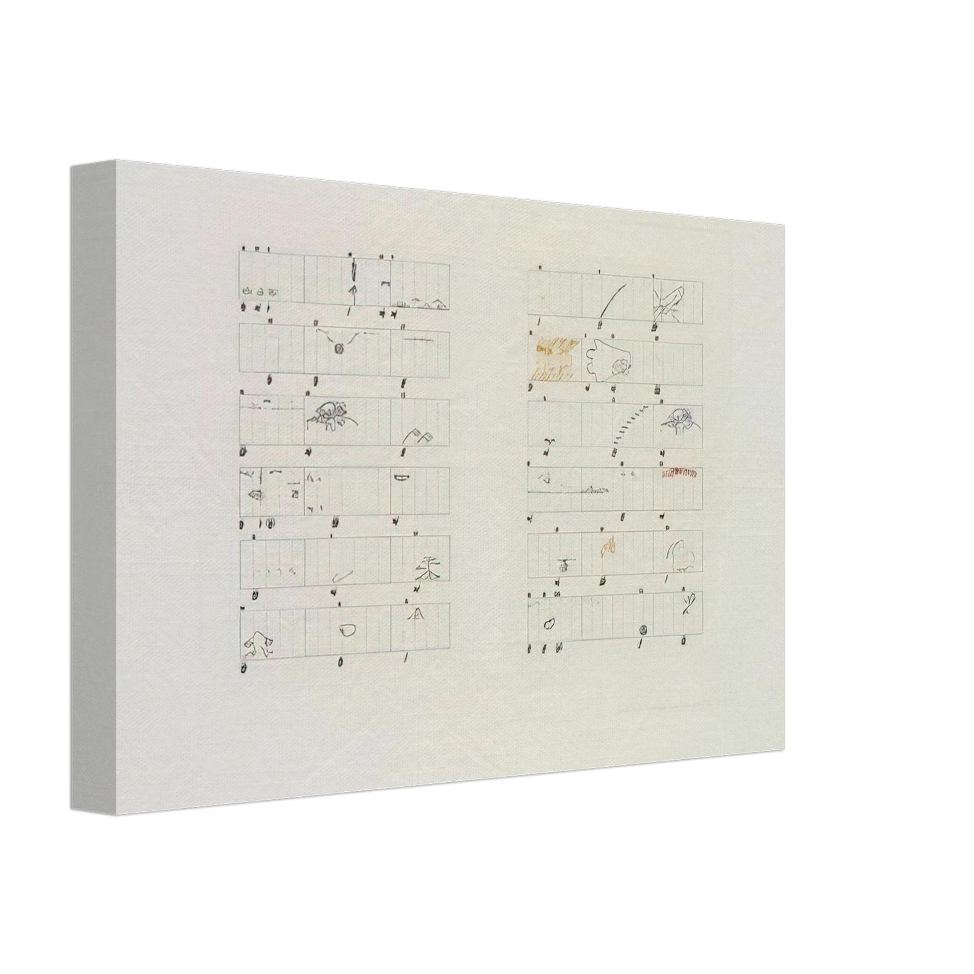 John Cage - Score Without Parts 40 Drawings by ThoreauTwelve Haiku - 1978 Canvas - 70x100 cm / 28x40 inches-canvas
