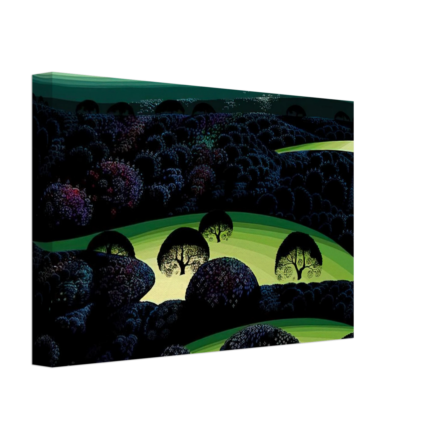 Eyvind Earle - Nocturne Canvas - 40x60 cm / 16x24 inches-canvas