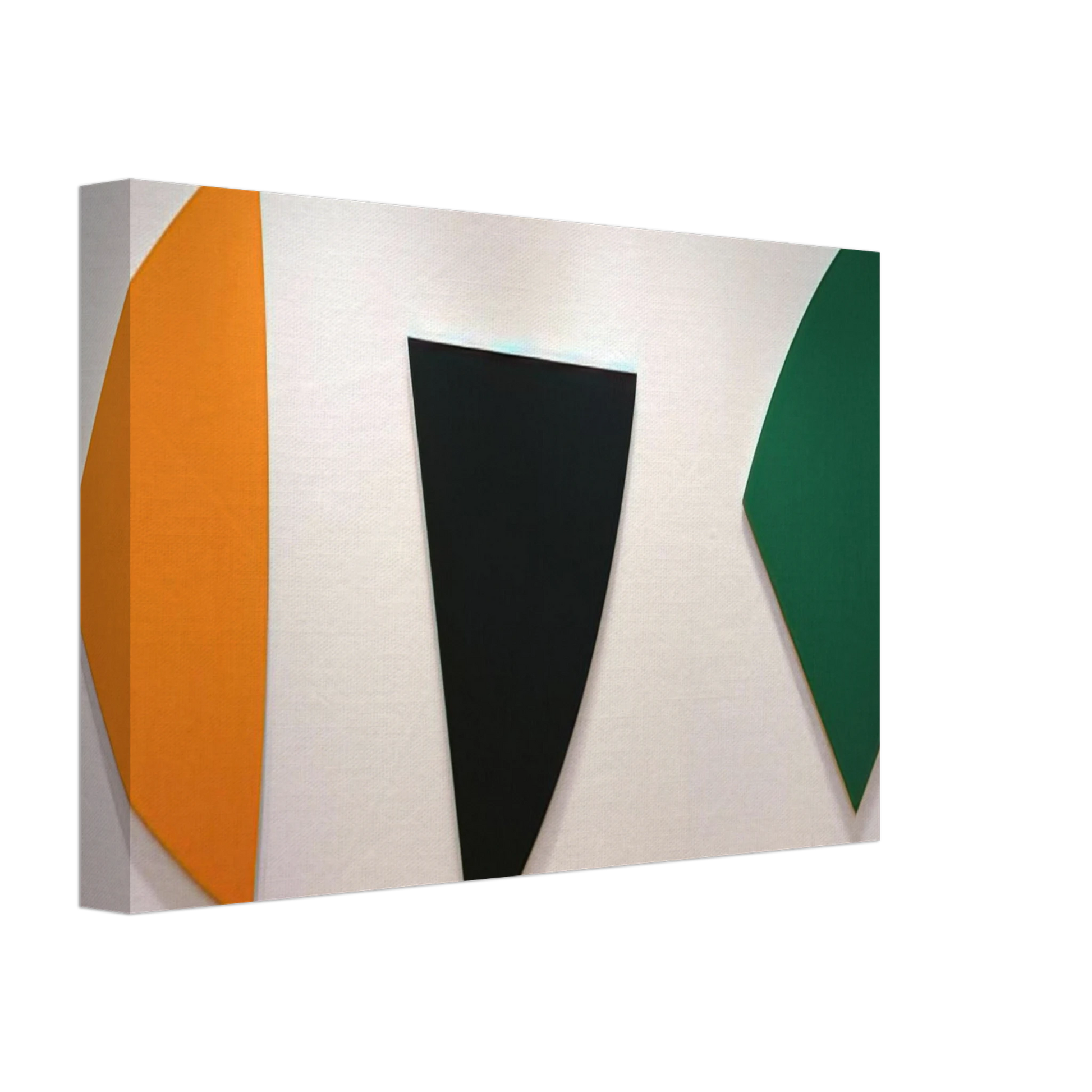 Ellsworth Kelly - Three Panels. Orange, Dark Gray, Green Canvas - 40x60 cm / 16x24 inches-canvas