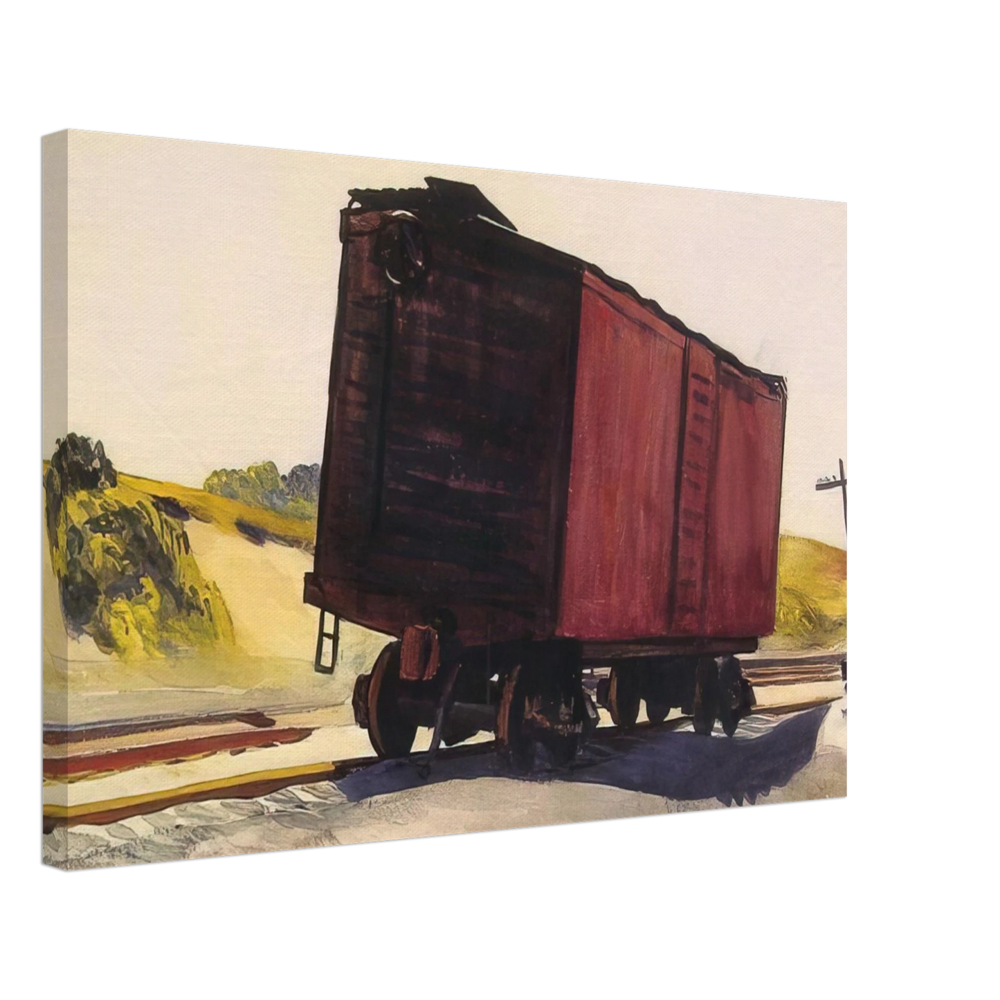 Edward Hopper - Freight Car at Truro Canvas - 40x60 cm / 16x24 inches-canvas