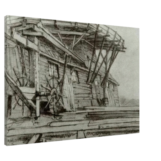 Vincent van Gogh - Saw Mill Canvas - 20x30 cm / 8x12 inches-canvas