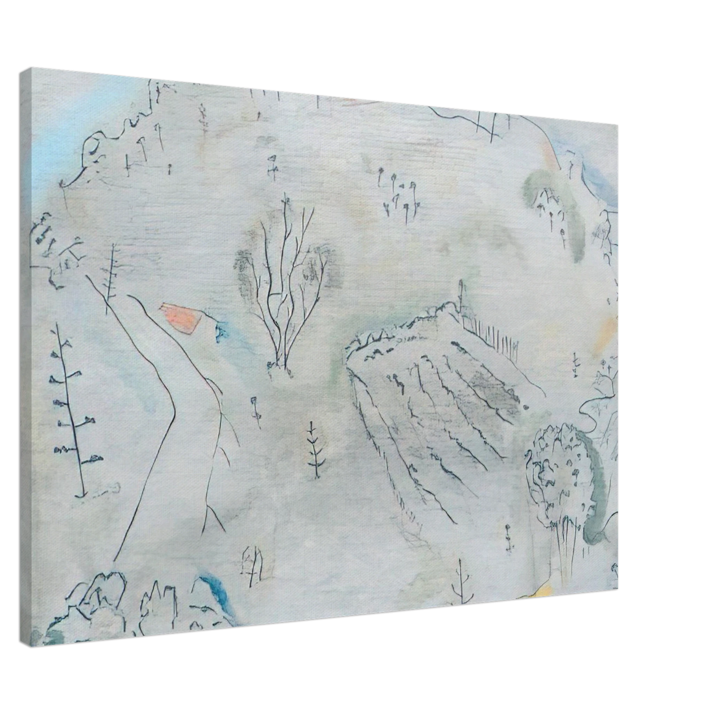 John Ferren - Composition a la carte de France - 1931 Canvas - 20x30 cm / 8x12 inches-canvas