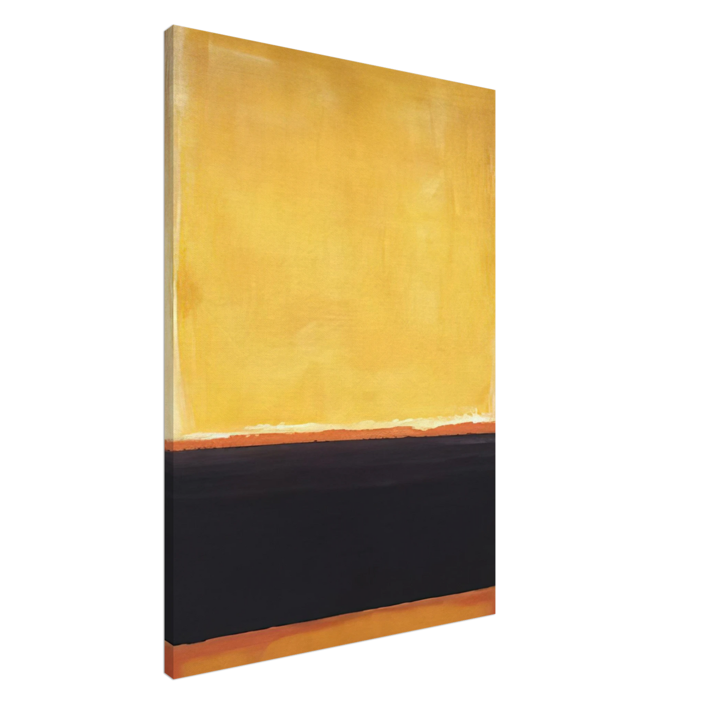 Mark Rothko - Yellow, Charcoal, Brown - 1953 Canvas - 20x30 cm / 8x12 inches-canvas