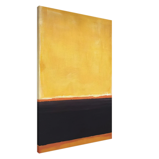Mark Rothko - Yellow, Charcoal, Brown - 1953 Canvas - 20x30 cm / 8x12 inches-canvas