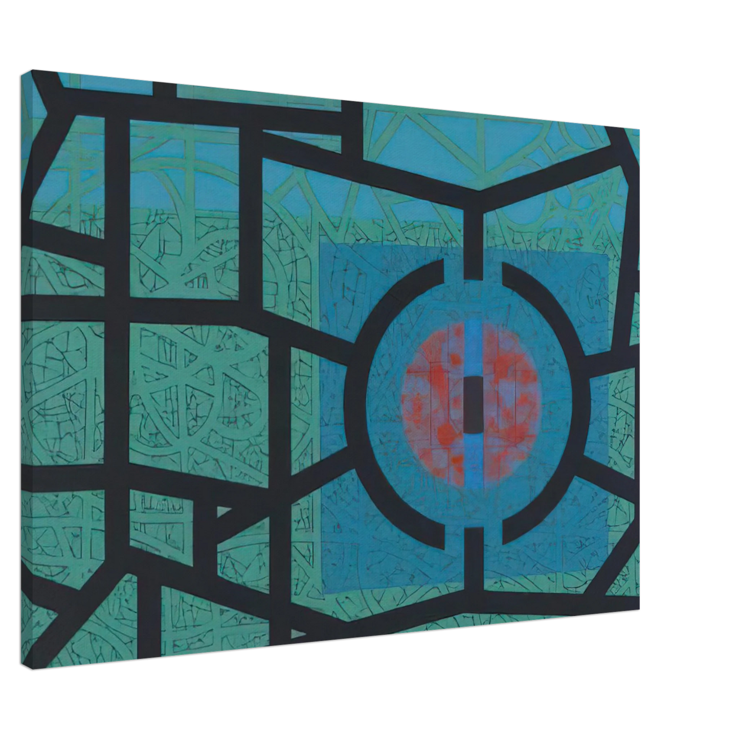 Jimmy Ernst - Interior and Silence - 1967 Canvas - 20x30 cm / 8x12 inches-canvas