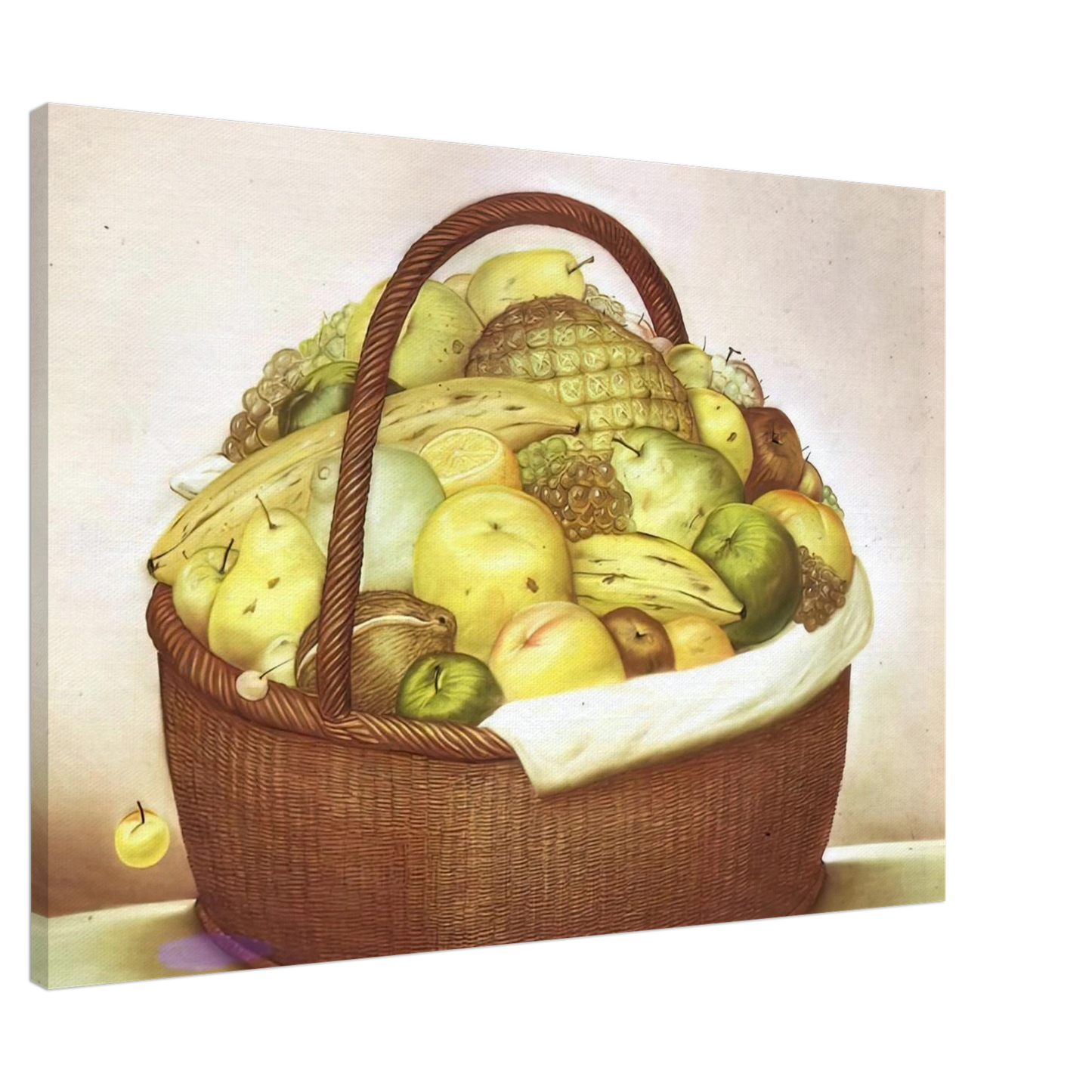 Fernando Botero - FRUIT BASKET Canvas - 20x30 cm / 8x12 inches-canvas